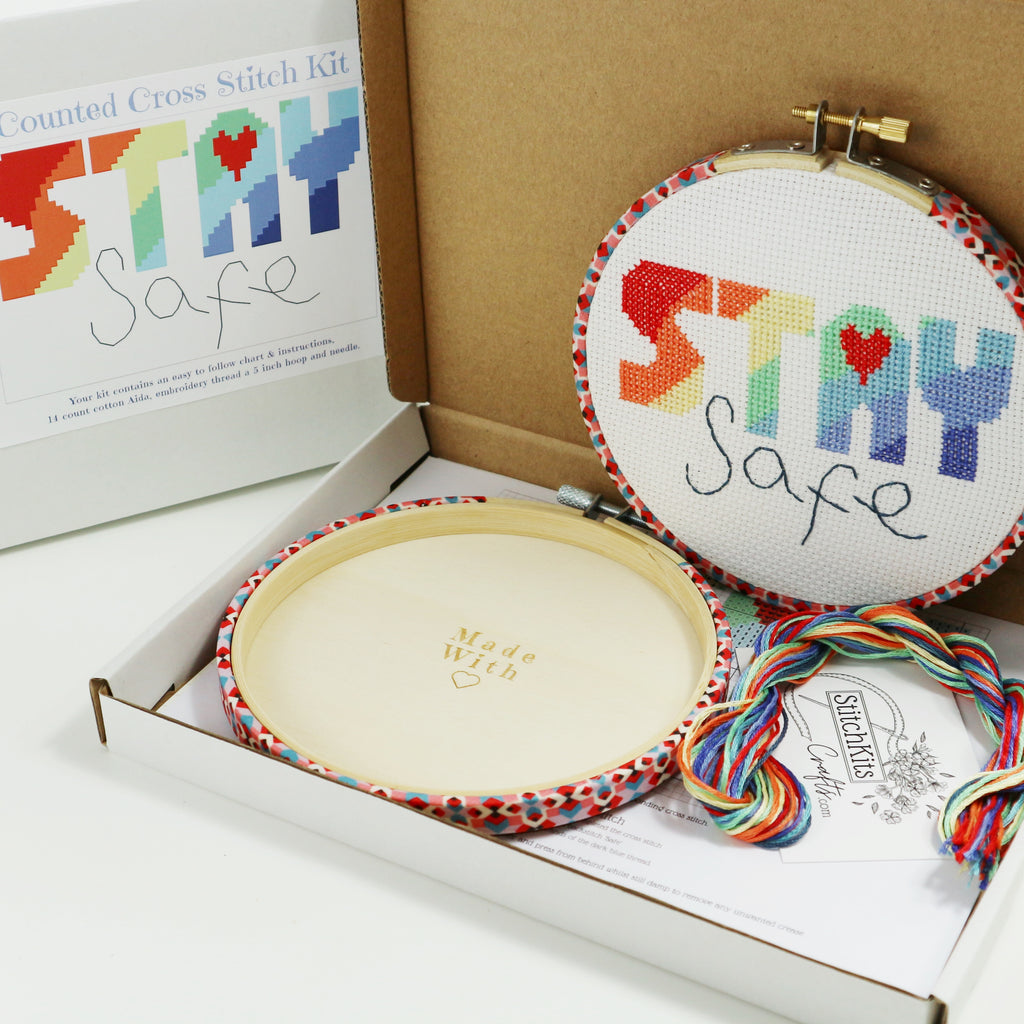 Craft kit, embroidery hoop, wall hanging kit