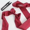 deep red silk streamers for weddings styling and gift wrapping.