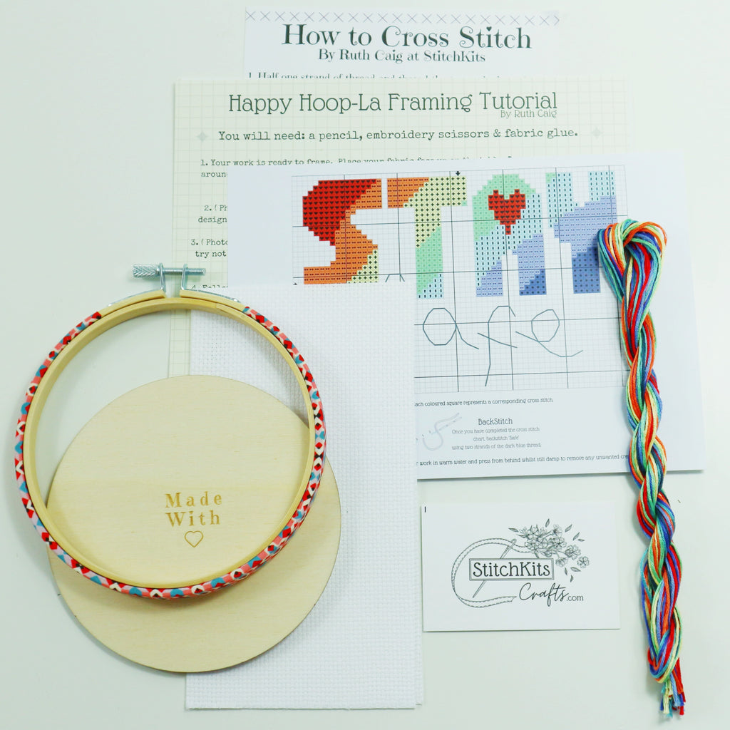 Cross stitch kit contents