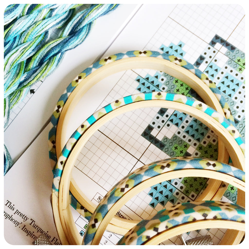 3 Inch Geometric Cross Stitch Wall Hanging Kit - StitchKits Crafts