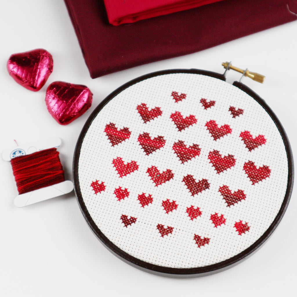 Small cross stitch heart pattern  Simple cross stitch, Cross stitch, Tiny cross  stitch