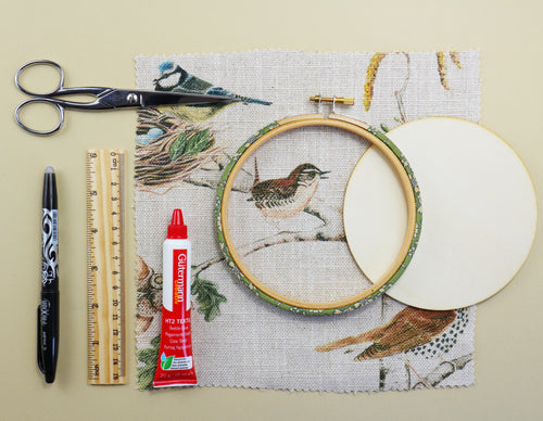 How to finish your Embroidery Hoop Back.