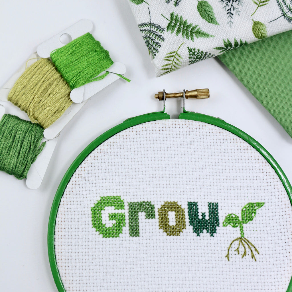Free 'Grow, Seedling' Cross Stitch Project