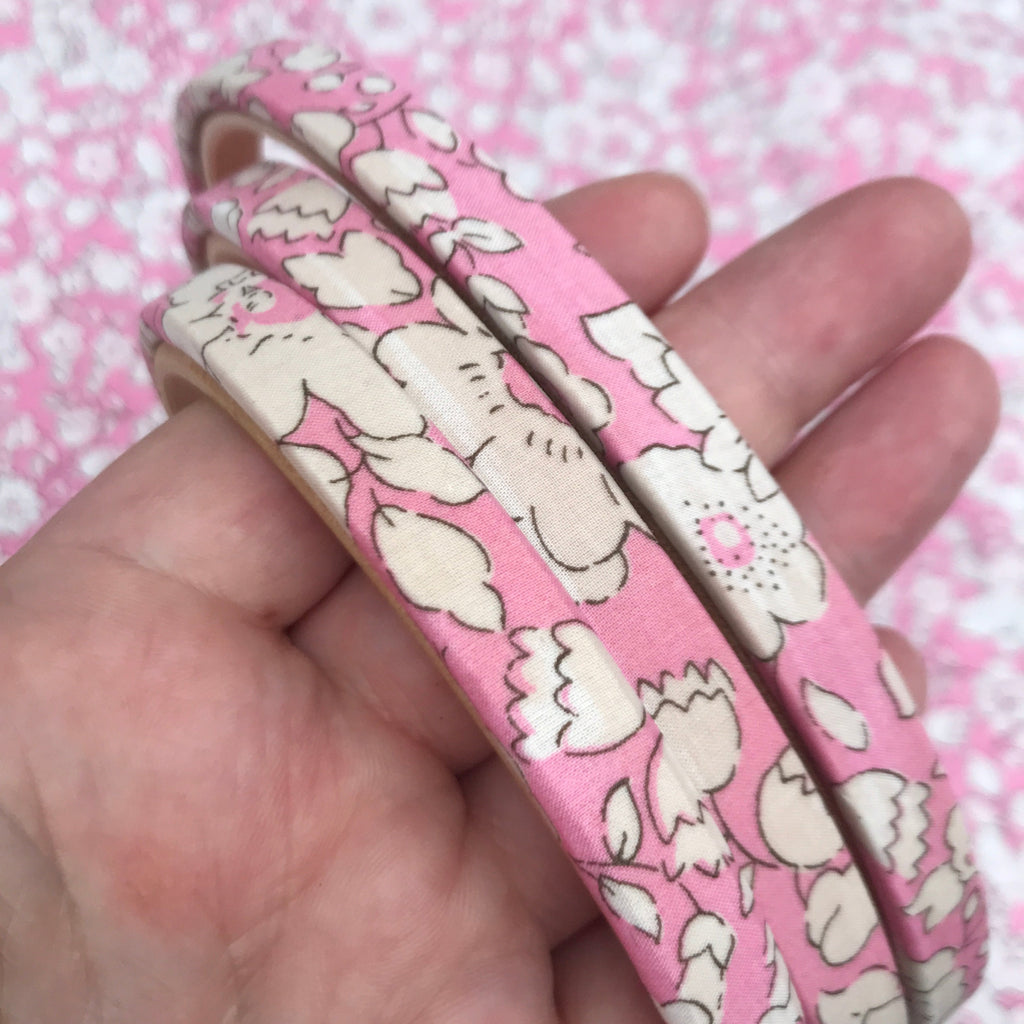 pink floral embroidery hoop frame