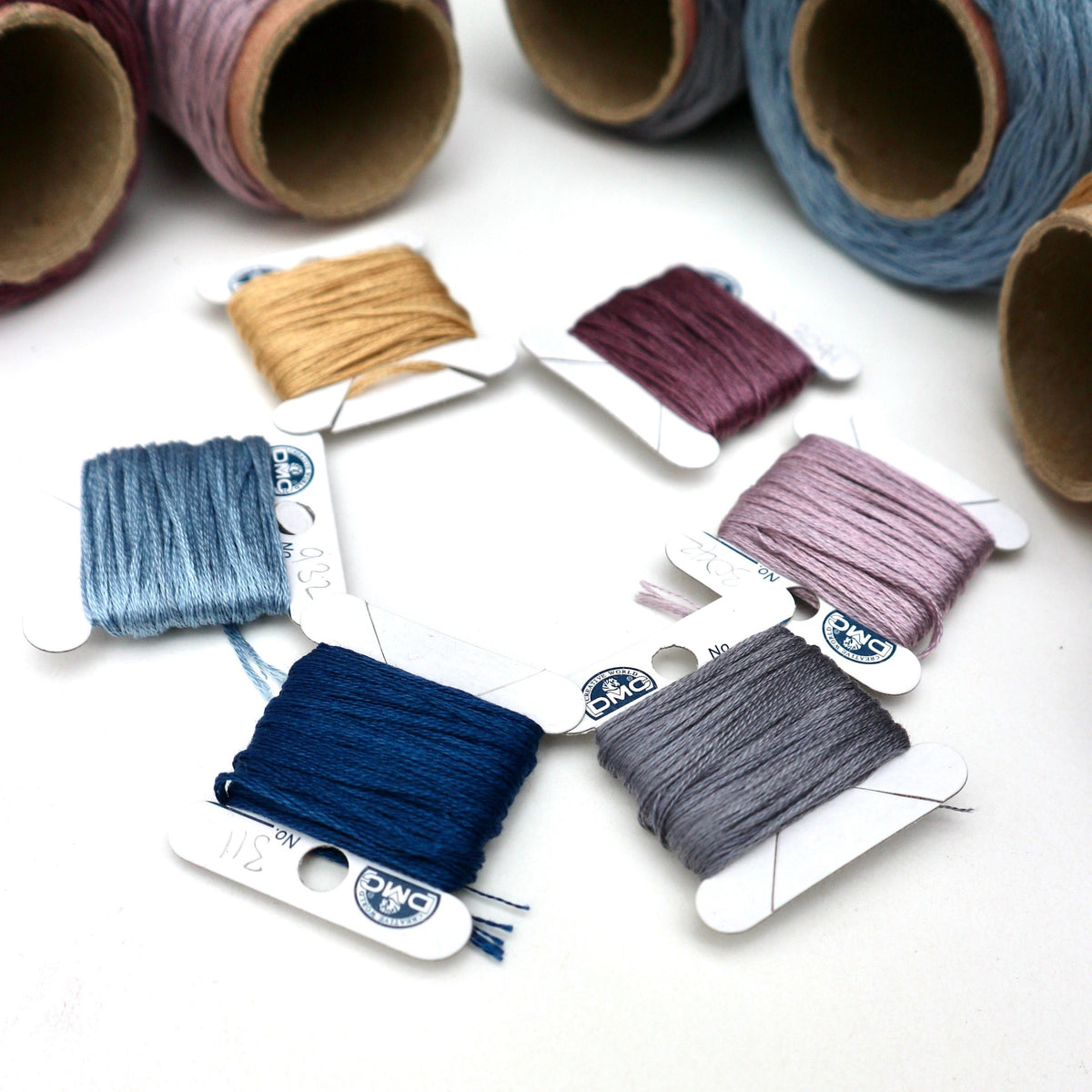 Dmc Collection Set DMC, Stash Building, Thread Collection. Lilac and Blue Colour Pallet ...