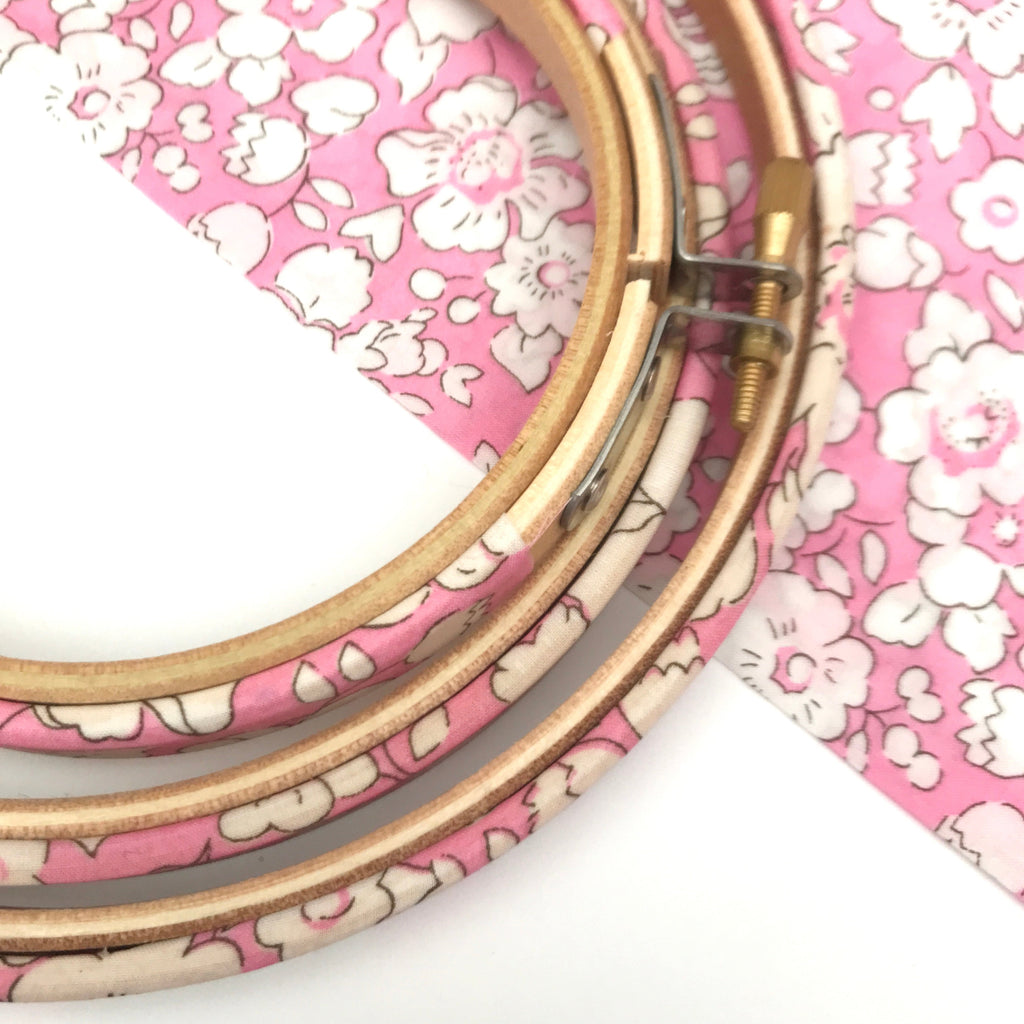 stitchkits crafts pink embroidery hoops