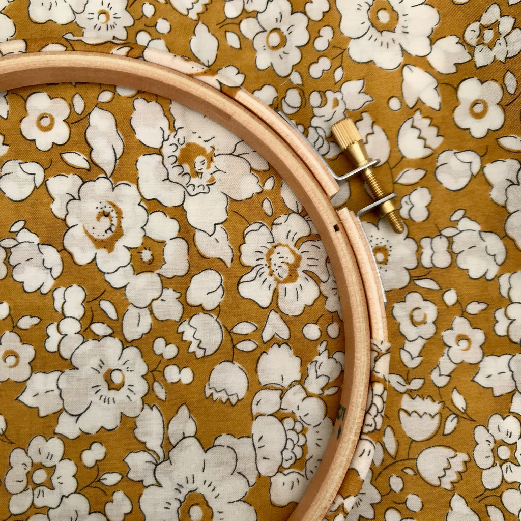 Betsy Boo covered embroidery hoop