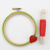4-inch painted embroidery hoop for finishing modern embroidery.