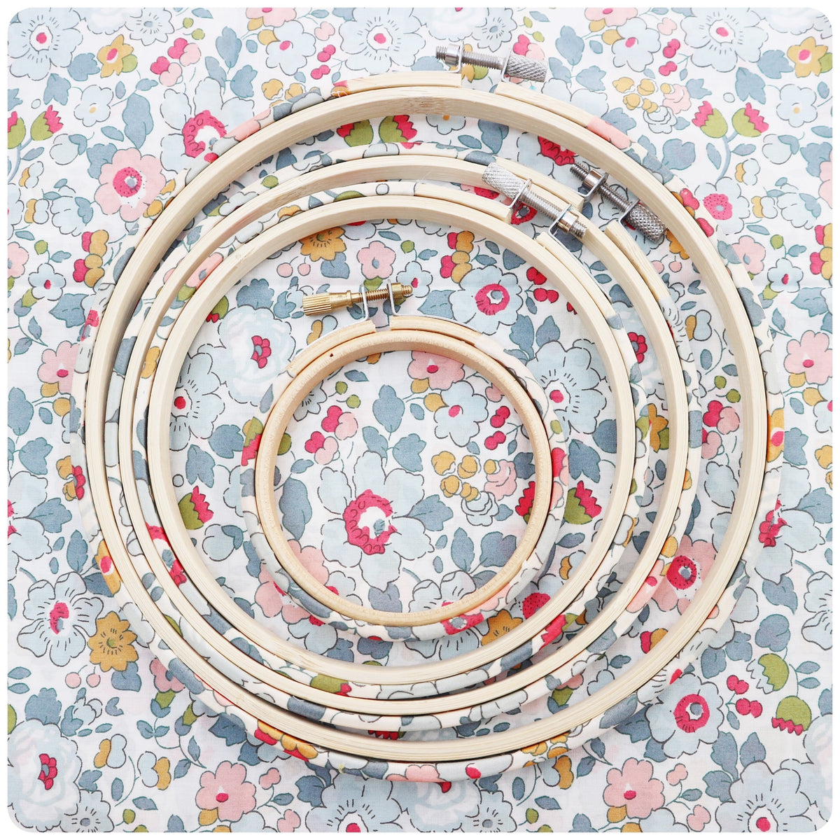 Liberty Fabric Covered Embroidery Hoops – StitchKits Crafts