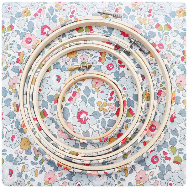 Medium Embroidery Hoops. Liberty's Fabric Covered Hoops. Wiltshire Berry,  Lilac and Blue. 6 9 Inch Embroidery Hoops -  Israel