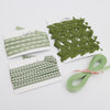 green leaf ribbon collection. five meters of each
