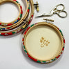 decorative embroidery hoops with wooden back.
