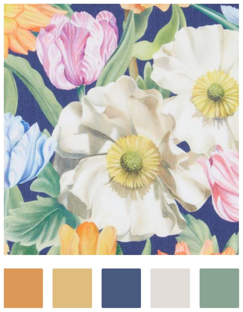 Meadow Melody Liberty Tana Lawn Fabric Covered Embroidery Hoops - StitchKits Crafts