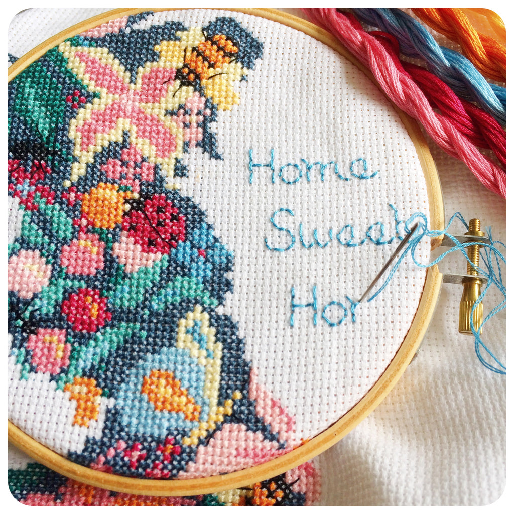 Home Sweet Home Modern Counted Cross Stitch Kit – Spot Colors
