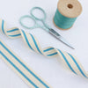 Baby Blue Hearts & Stripes Ribbon Collection - StitchKits Crafts