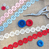 Satin Cutout Button Ribbon - StitchKits Crafts