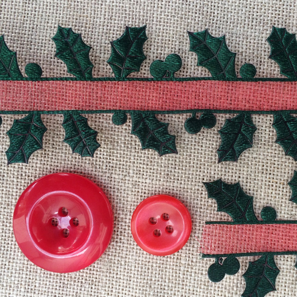 Holly Ribbon with Sheer Centre - StitchKits Crafts