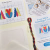 Geometric Mothers Day Card Cross Stitch Kit - StitchKits Crafts