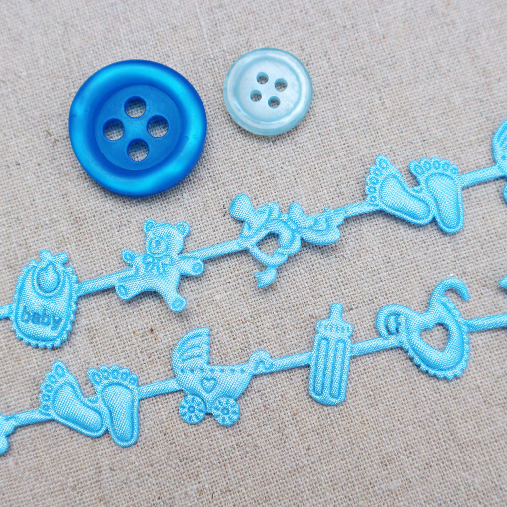 Blue Baby Ribbon Collection - StitchKits Crafts