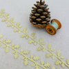 Gold Lame Cutout Oak Leaf  Ribbon - StitchKits Crafts