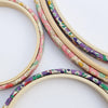 Pink 'Betsy Ann' Liberty Tana Lawn Fabric Covered Embroidery Hoops - StitchKits Crafts