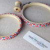Red 'Tempo' Liberty Fabric Tana Lawn Embroidery Hoops - StitchKits Crafts