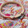 Land of Dreams, Liberty Fabric Covered Embroidery hoops - StitchKits Crafts
