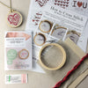 Stitch your Own Heart Pendant. Heart Cross Stitch Kit. - StitchKits Crafts