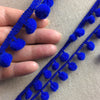 Royal Blue Pom Pom Trim. - StitchKits Crafts