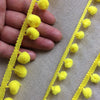 Yellow Pom Pom Trim - StitchKits Crafts