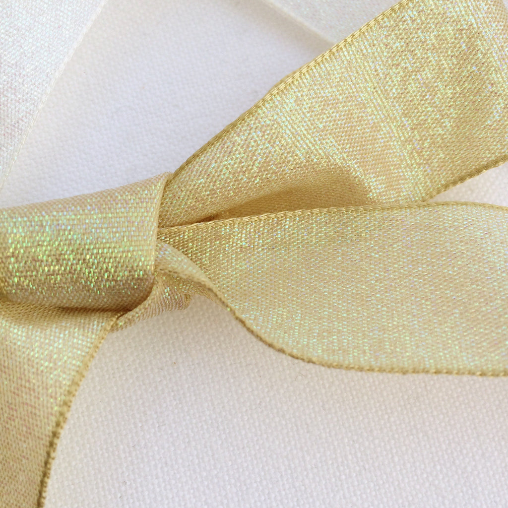 Iridescent Ribbon Collection. 25 mm Sparkly craft Ribbon. Wedding Ribbon. Party Ribbon. Gold Iridescent Ribbon, Silver Iridescent Ribbon - StitchKits Crafts