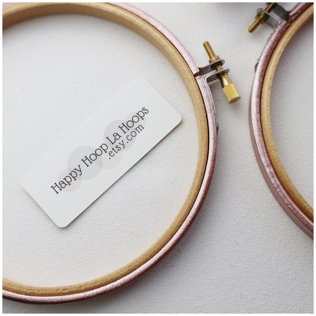Metallic Rose Gold Painted Embroidery Hoops - StitchKits Crafts