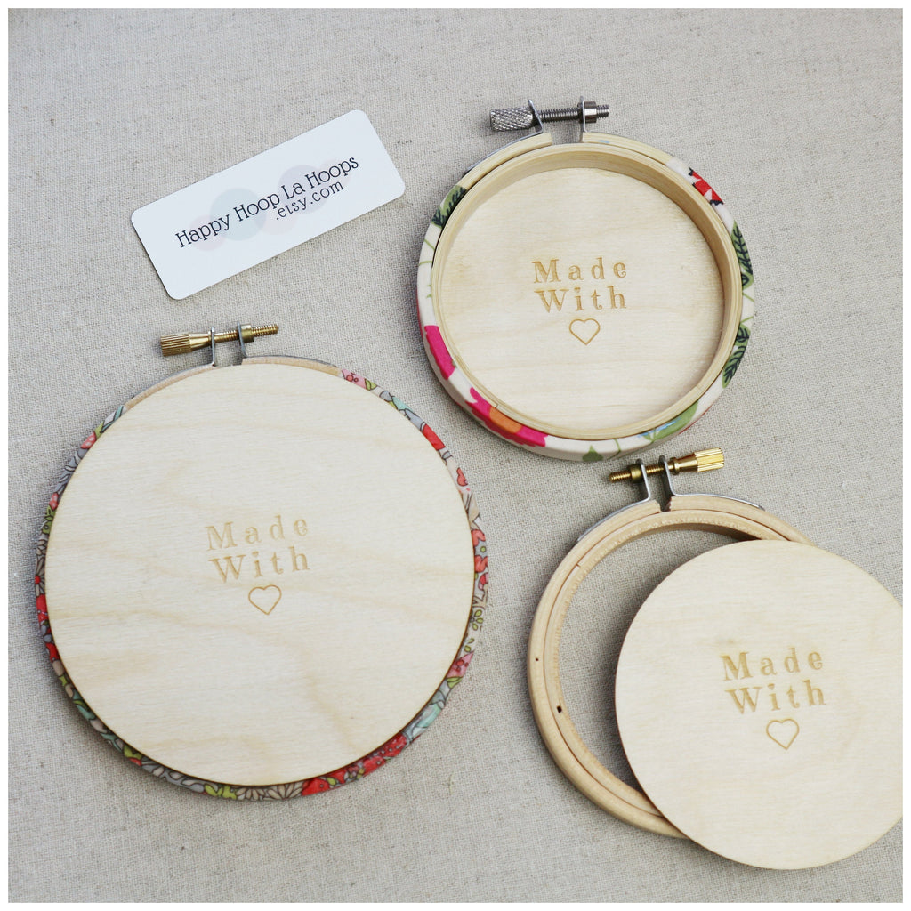 4 inch Wooden Hoop Backs - StitchKits Crafts