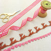 Reindeer and Red Plaid Ribbon Collection - StitchKits Crafts