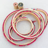Red 'Capel' Liberty Fabric Tana Lawn Embroidery Hoops - StitchKits Crafts