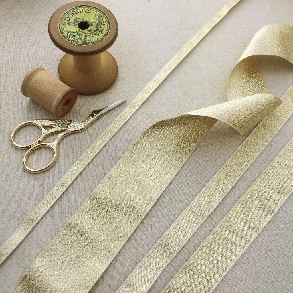 Pale Gold Lame Ribbon Collection - StitchKits Crafts