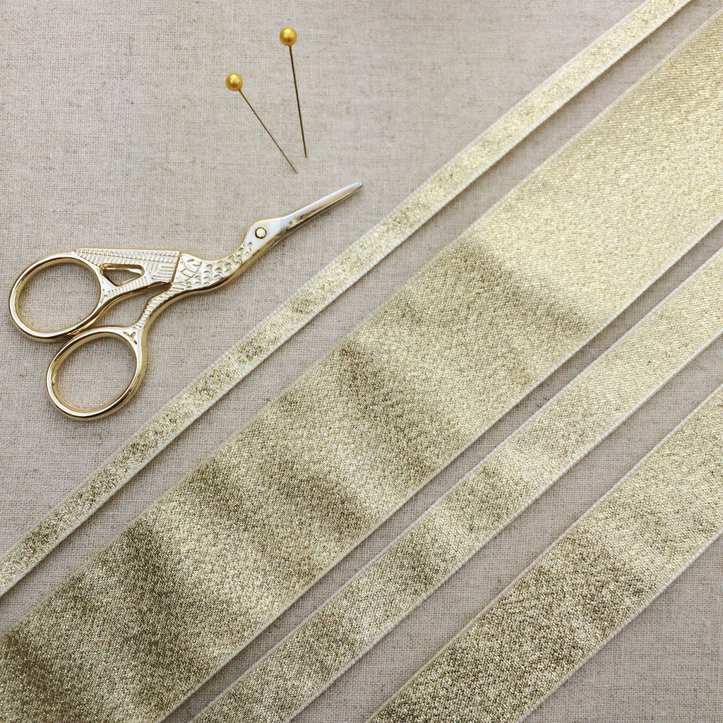 Pale Gold Lame Ribbon Collection - StitchKits Crafts