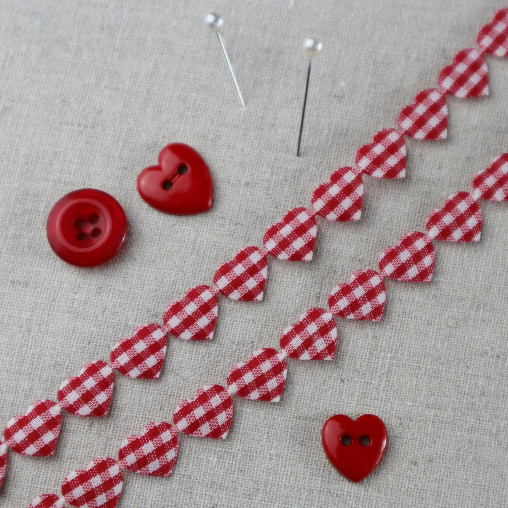 Vintage Valentine Ribbon collection. Valentines Ribbon, Vintage fair ground font. Boho Valentines Ribbon - StitchKits Crafts