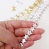 Gold & Silver Metallic Star Ribbon - StitchKits Crafts