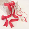 Rich Red Satin Ribbon With Gold Sparkles - StitchKits Crafts