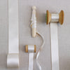 Pearl White Satin Ribbon. 20 Meter Reel - StitchKits Crafts
