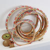 Coral Flower Print Liberty Tana Lawn Fabric Wrapped Embroidery Hoops - StitchKits Crafts