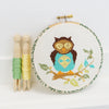 Woodland Owl Cross Stitch Wall Hanging Kit - StitchKits Crafts