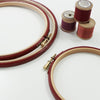Brick Red Painted Embroidery Hoops - StitchKits Crafts