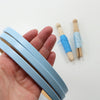  Blue Painted Embroidery hoops with dmc embroidery threads- StitchKits Crafts