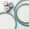 Deep Turquoise Painted Embroidery hoops - StitchKits Crafts