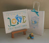 Baby Boy Cross Stitch Kit, 'Love' Baby Feet Sampler - StitchKits Crafts