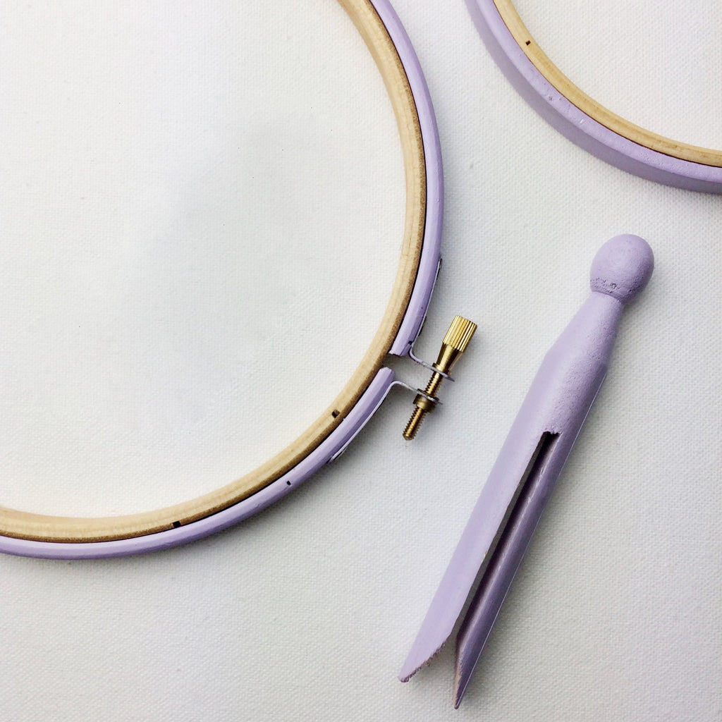 lilac embroidery hoops for framing cross stitch