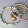 Purple 'Smoock' Liberty Fabric  Tana Lawn Covered Embroidery Hoops - StitchKits Crafts