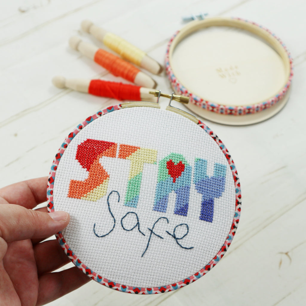 Rainbow-embroidery-hoop-art-stay-safe